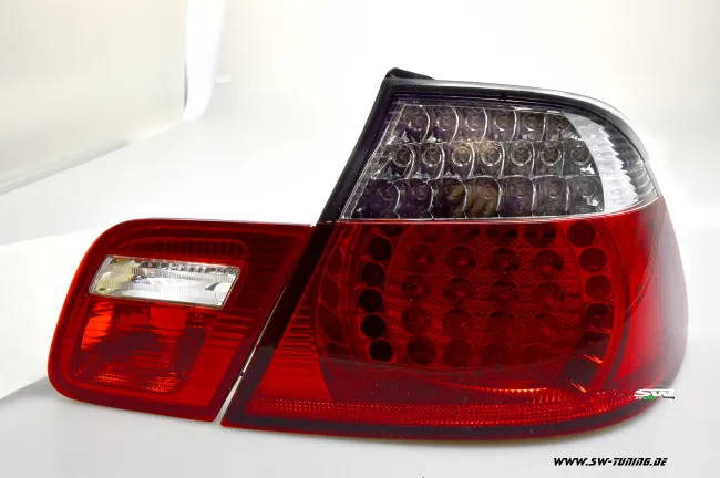 SW-Light LED taillights for 3Series BMW E46 Cabrio Convertable 00-05 red/crystal 4parts
