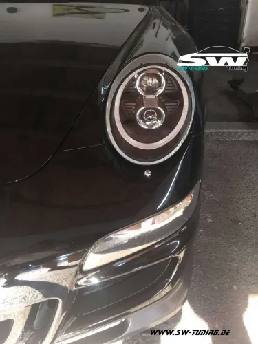 SW-Ltube Xenon Scheinwerfer für Porsche 911 997 04-08 LED Standlicht Black