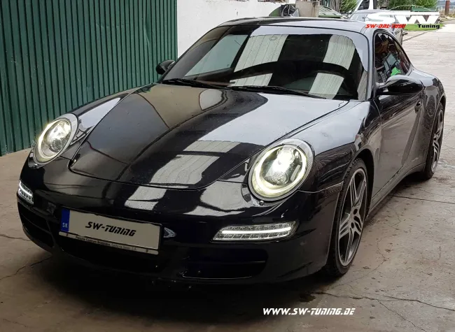 SW-Ltube Xenon Scheinwerfer für Porsche 911 997 04-08 LED Standlicht Black