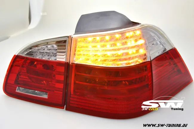 SW-Celi LED Rückleuchten passend für BMW 5er E61 Touring 04-10 red/clear auch LCI