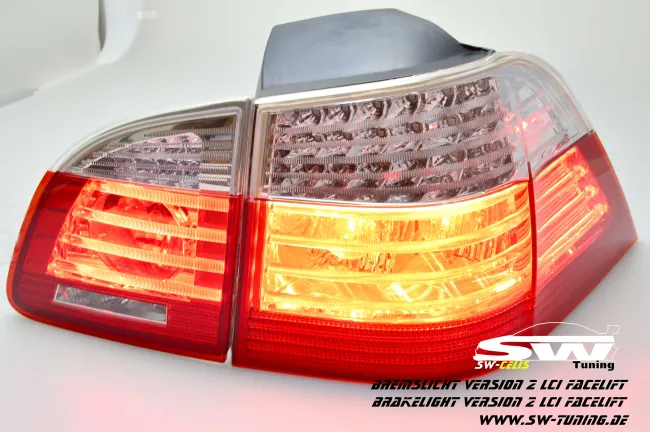 SW-Celi LED Rückleuchten passend für BMW 5er E61 Touring 04-10 red/clear auch LCI