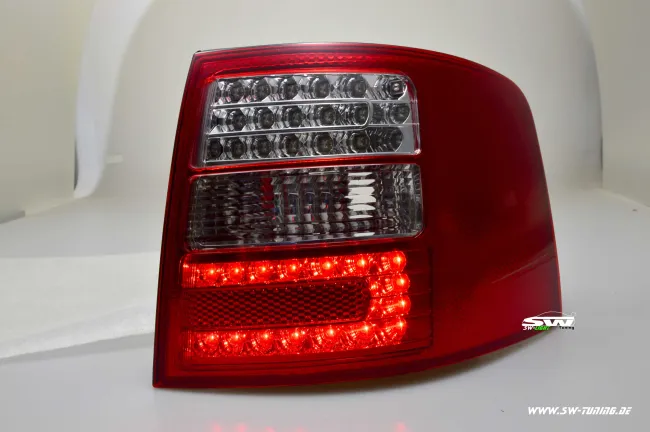 SW-Light LED Rückleuchten für Audi A6 Avant 4B 97-05 red/crystal LED Blinker