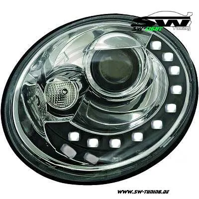 SW-Light headlights VW NEW Beetle 9C Facelift 05-11 chrome/black LED parking light