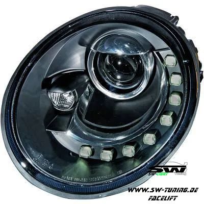 SW-Light Scheinwerfer für VW NEW Beetle 9C 05-11 Facelift LED Standlicht black