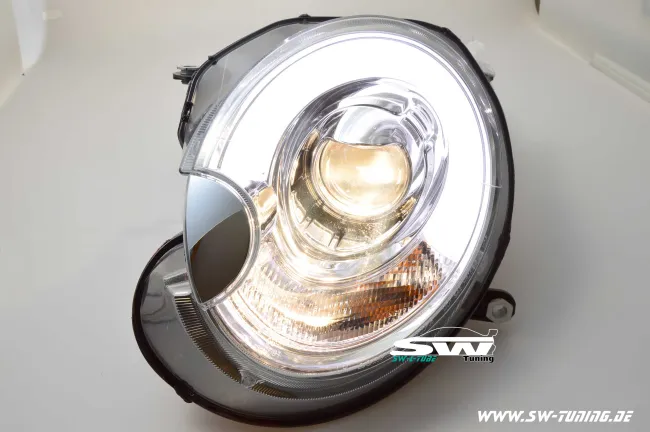 SW-LTube Scheinwerfer für Mini R56/57/55/58/59 06-10 LED Lighttube chrom