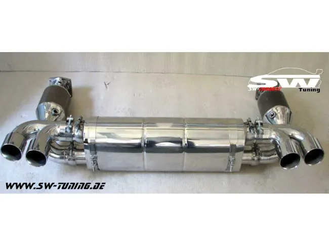 SW-Exhaust Edelstahl Sport Endschalldämpfer für Porsche 911 997 Turbo 07-09