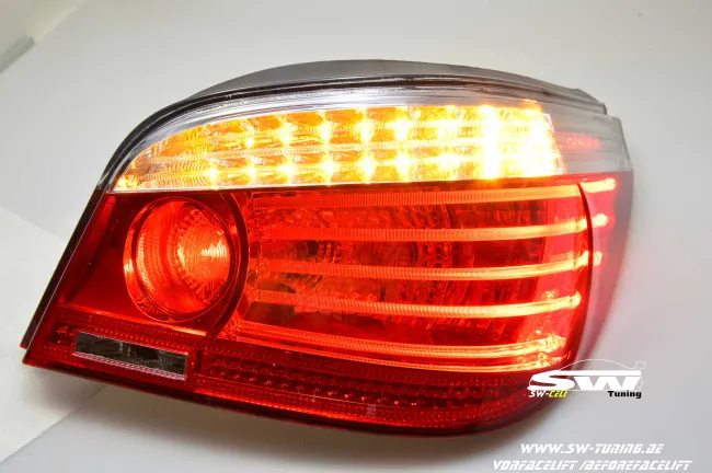 SW-Celis LED taillights for 5Series BMW E60 Sedan 04-10 red/clear also LCI