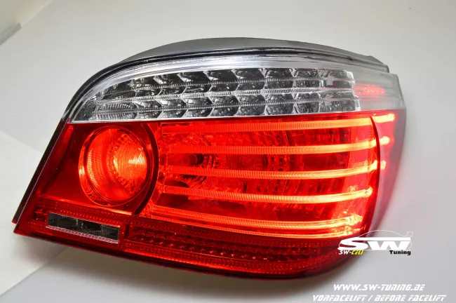 SW-Celis LED taillights for 5Series BMW E60 Sedan 04-10 red/clear also LCI