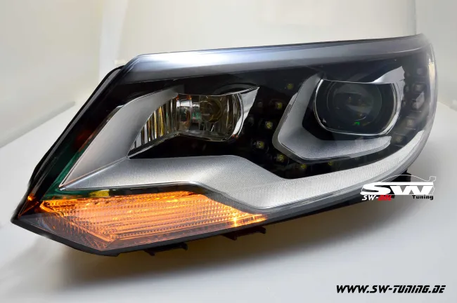 SWDRL Scheinwerfer für VW Tiguan 5N GP 11-15 Facelift LED Standlicht + TFL(Birne) black