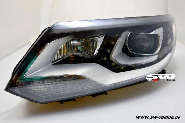 SWDRL Scheinwerfer für VW Tiguan 5N GP 11-15 Facelift LED Standlicht + TFL(Birne) black