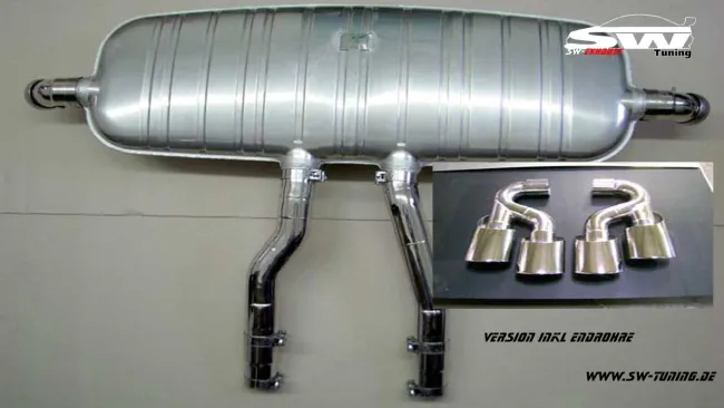 SW-Exhaust Edel Sport Endschalldämpfer für Porsche Cayenne S 957 Facelift 07-10