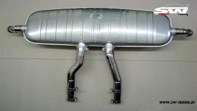 SW-Exhaust Edelstahl Sport Endschalldämpfer für Porsche Cayenne Turbo 957 Facelift 07-10
