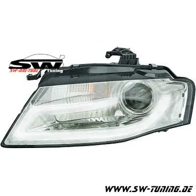 SWDRL headlights AUDI A4 Type B8 08-11 LED-DRL R87 chrome