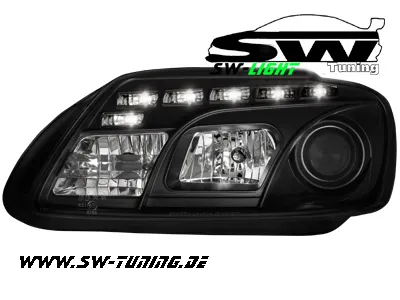 SW-Light Scheinwerfer VW Touran 1T/ Caddy 03-06 LED Standlicht Black