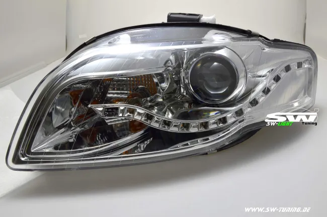 SW-Light Scheinwerfer AUDI A4 B7 & Cabrio 8H 04-08 LED-Standlicht chrome
