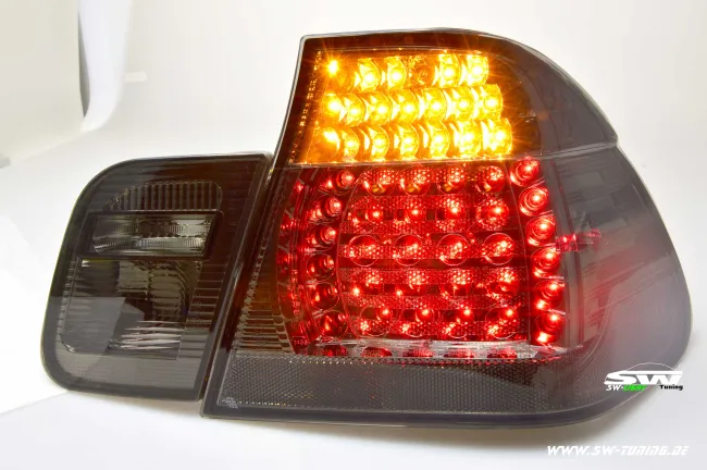 SW LED Rückleuchten für 3er BMW E46 Lim. 98-01 smoke 4-teilig