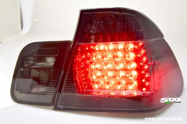 SW LED Rückleuchten für 3er BMW E46 Lim. 98-01 smoke 4-teilig