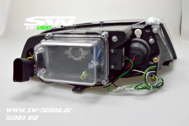 SW-Light Xenon Scheinwerfer passend für Skoda Octavia II 04-09 LED Standlicht / HID black
