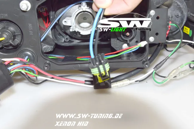 SW-Light Xenon Scheinwerfer passend für Skoda Octavia II 04-09 LED Standlicht / HID black