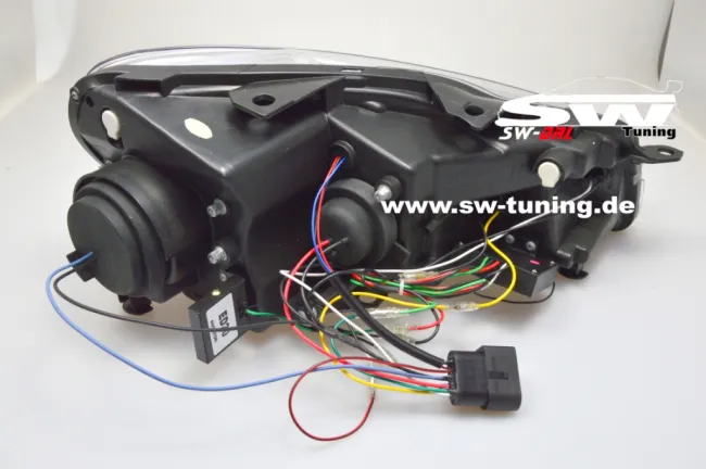 SW-DRL Scheinwerfer VW Golf 6 08-13 LED Tagfahrlicht R87 black
