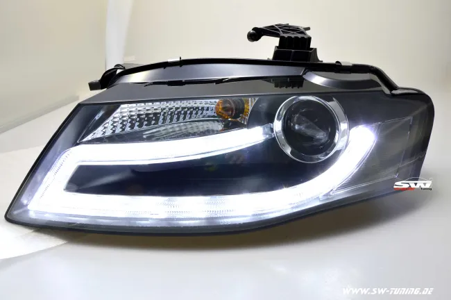 SWDRL Scheinwerfer AUDI A4 B8 Typ 8K 08-11 LED-TFL R87 black