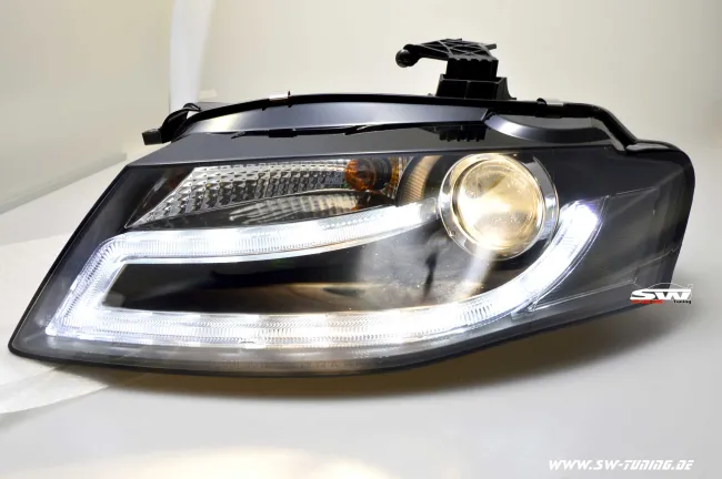 SWDRL Scheinwerfer AUDI A4 B8 Typ 8K 08-11 LED-TFL R87 black