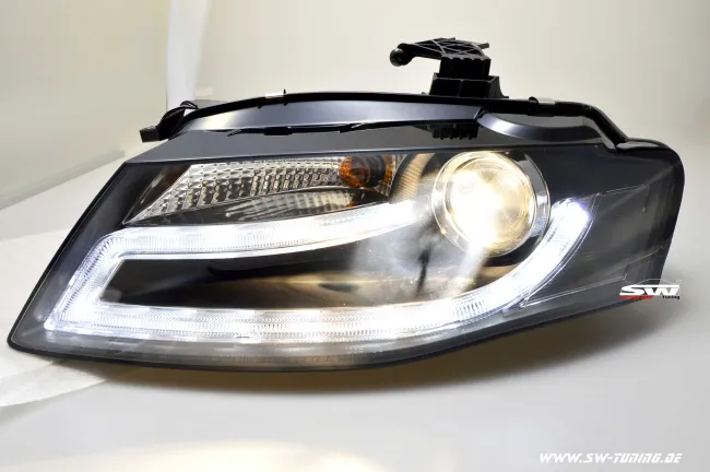 SWDRL Scheinwerfer AUDI A4 B8 Typ 8K 08-11 LED-TFL R87 black