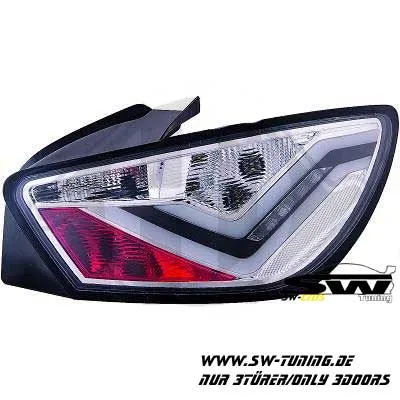SWCELIS led taillights for seat ibiza 6j 3doors 08-14 chrome Lightbar