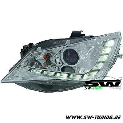 SW-Light Scheinwerfer Seat Ibiza 6J Facelift 13-15 LED Standlicht chrom