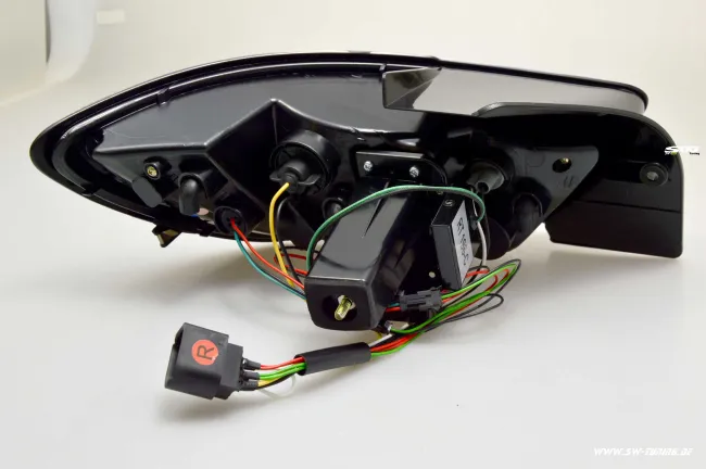 SWCELIS LED Rückleuchten für Seat Ibiza 6J 3Türer 08-14 Lightbar black Clear