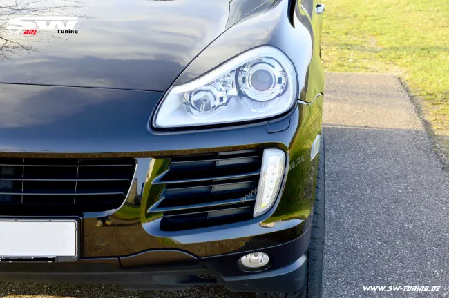 SW Voll LED Tagfahrlicht Blinker Standlicht für Porsche Cayenne I 957 9PA 06-10 chrome (Auslaufmodel)