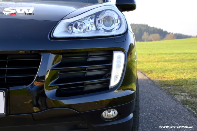 SW Voll LED Tagfahrlicht Blinker Standlicht für Porsche Cayenne I 957 9PA 06-10 chrome (Auslaufmodel)
