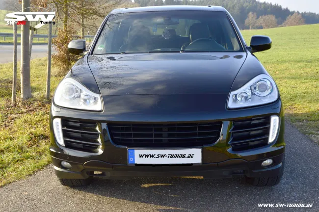 SW Voll LED Tagfahrlicht Blinker Standlicht für Porsche Cayenne I 957 9PA 06-10 chrome (Auslaufmodel)