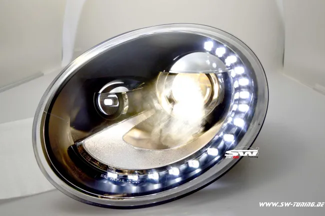 SW-DRL headlights suitable for VW Beetle 5C 12-18 LED DRL Black