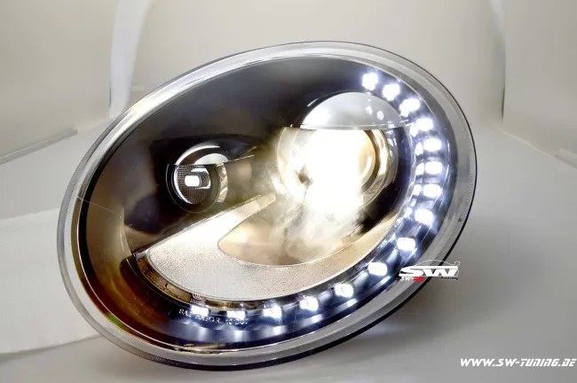 SW-DRL headlights suitable for VW Beetle 5C 12-18 LED DRL Black