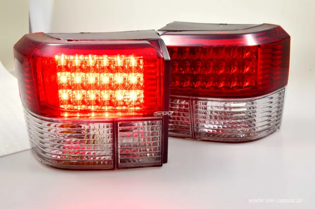 SW-Light LED Rückleuchten passend für VW T4 90-03 red clear