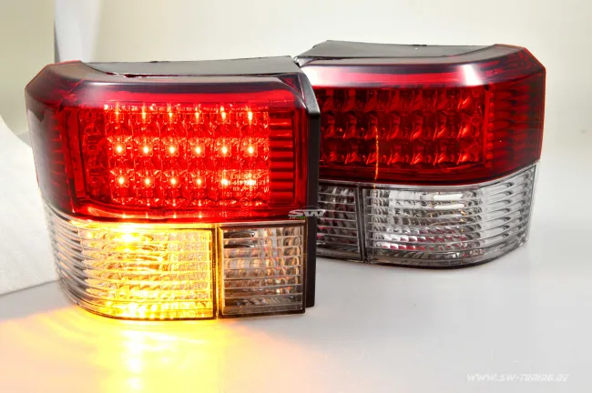 SW-Light LED Rückleuchten passend für VW T4 90-03 red clear