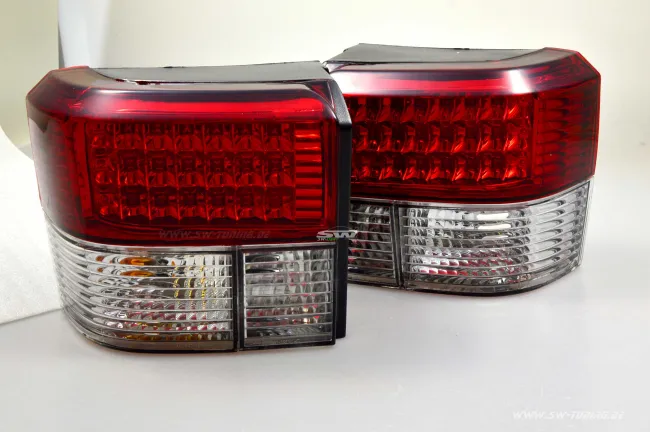 SW-Light LED Rückleuchten passend für VW T4 90-03 red clear