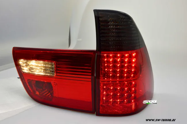 SW-Light LED taillights for BMW X5 E53 00-03 red/smoke