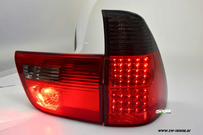 SW-Light LED taillights for BMW X5 E53 00-03 red/smoke