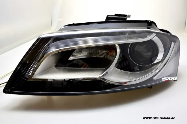 SW-DRL headlights for Audi A3 8P Facelift 08-12 LED DRL R87 black