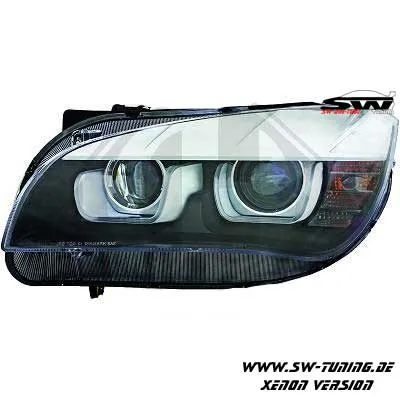 SW-DRLTube Xenon D1s Scheinwerfer für BMW X1 E84 13-15 3D LED TFL-Standlichtringe black