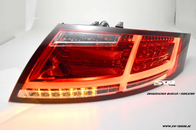 SW-Celi LED Rückleuchten passend für Audi TT Typ 8J red/clear 2006-2014