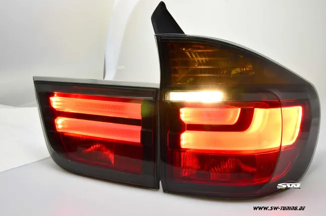 SW-Celi LED taillights BMW X5 E70 06-13 smoke black Lightbar
