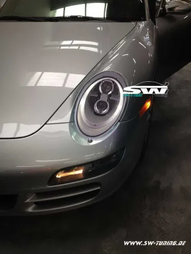 SW-Ltube Xenon Scheinwerfer für Porsche 911 997 04-08 LED Standlicht chrom