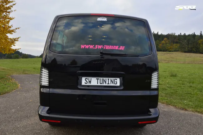 SW-Celi LED Rückleuchten passend für VW T5 Typ 7H 7E 03-15 Lightbar chrom / black