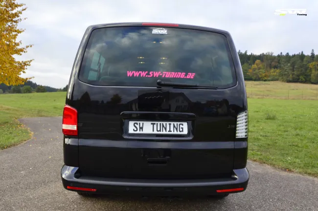 SW-Celi LED Rückleuchten passend für VW T5 Typ 7H 7E 03-15 Lightbar chrom / black