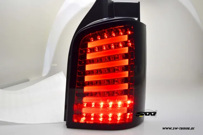 SW-Celi LED Rückleuchten passend für VW T5 Typ 7H 7E 03-15 Lightbar smoke