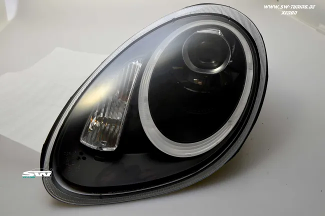 SW-Ltube Xenon Scheinwerfer für Porsche Boxster Cayman 987 05-08 LED Standlicht Black
