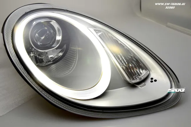 SW-Ltube Xenon Scheinwerfer für Porsche Boxster Cayman 987 05-08 LED Standlicht chrom
